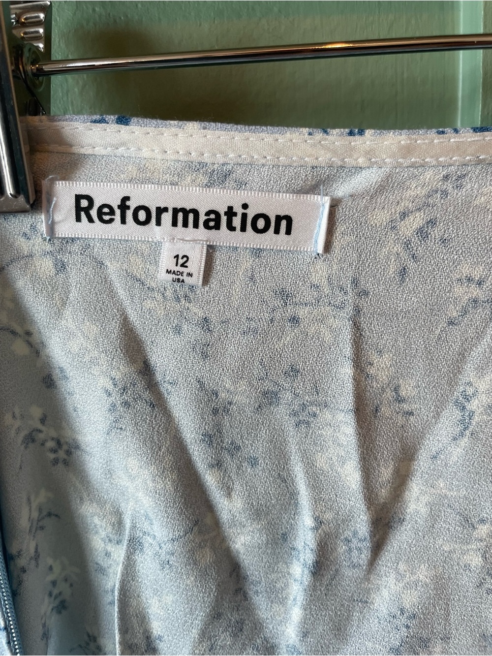 Reformation 'Margot' Blue Skirt - Picture 6 of 8
